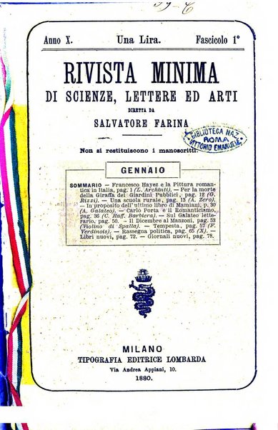 Rivista minima di scienze, lettere ed arti