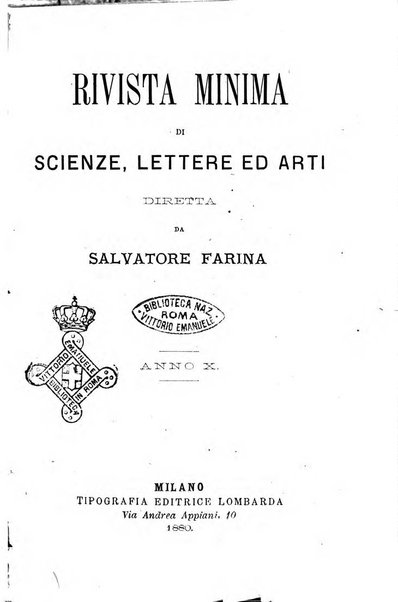 Rivista minima di scienze, lettere ed arti