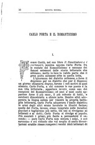 Rivista minima di scienze, lettere ed arti