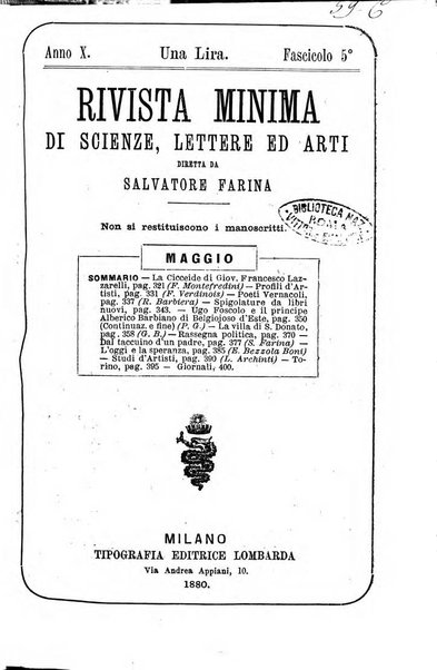 Rivista minima di scienze, lettere ed arti