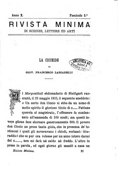 Rivista minima di scienze, lettere ed arti