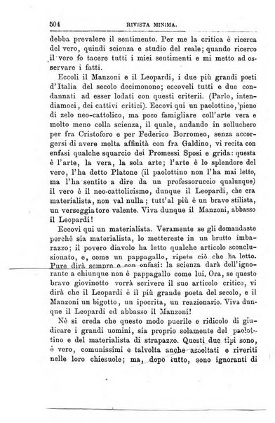 Rivista minima di scienze, lettere ed arti