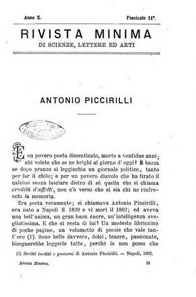 Rivista minima di scienze, lettere ed arti