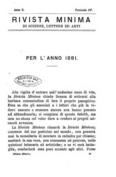 Rivista minima di scienze, lettere ed arti