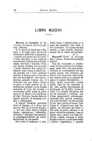 Rivista minima di scienze, lettere ed arti