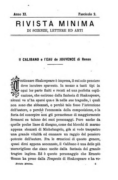 Rivista minima di scienze, lettere ed arti