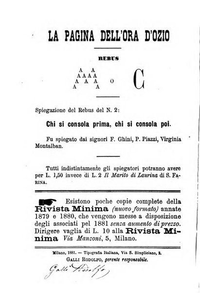 Rivista minima di scienze, lettere ed arti