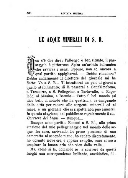 Rivista minima di scienze, lettere ed arti