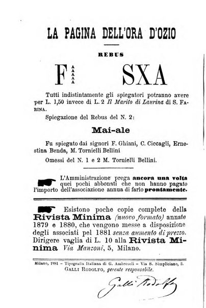 Rivista minima di scienze, lettere ed arti