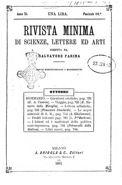 Rivista minima di scienze, lettere ed arti