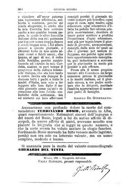 Rivista minima di scienze, lettere ed arti