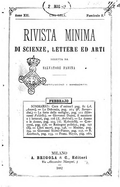 Rivista minima di scienze, lettere ed arti