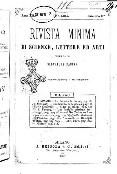 Rivista minima di scienze, lettere ed arti