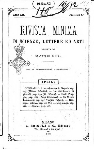 Rivista minima di scienze, lettere ed arti