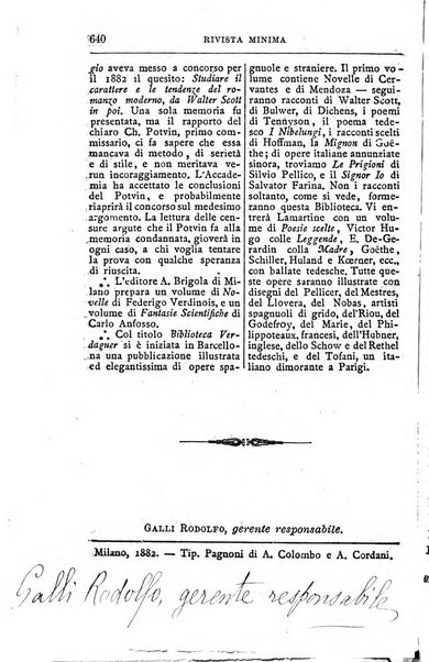 Rivista minima di scienze, lettere ed arti