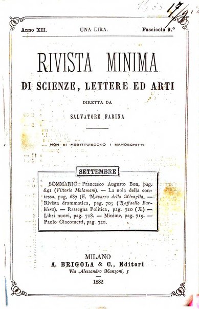 Rivista minima di scienze, lettere ed arti