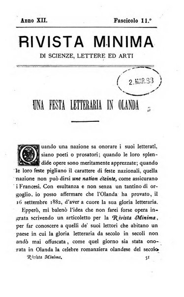 Rivista minima di scienze, lettere ed arti