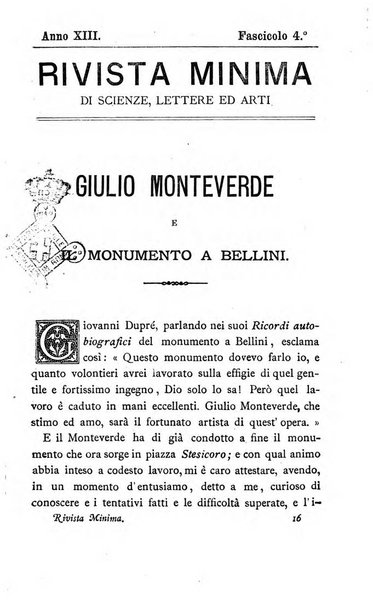 Rivista minima di scienze, lettere ed arti