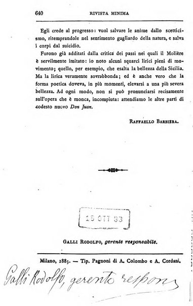 Rivista minima di scienze, lettere ed arti