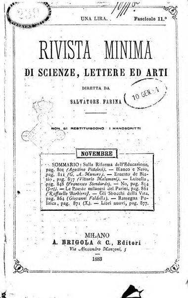 Rivista minima di scienze, lettere ed arti