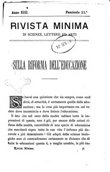 Rivista minima di scienze, lettere ed arti