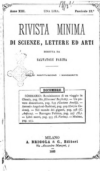 Rivista minima di scienze, lettere ed arti