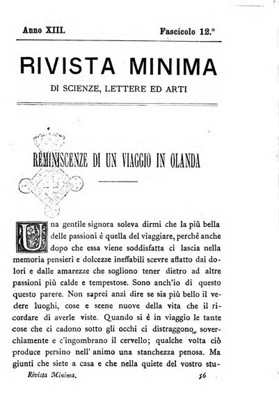 Rivista minima di scienze, lettere ed arti