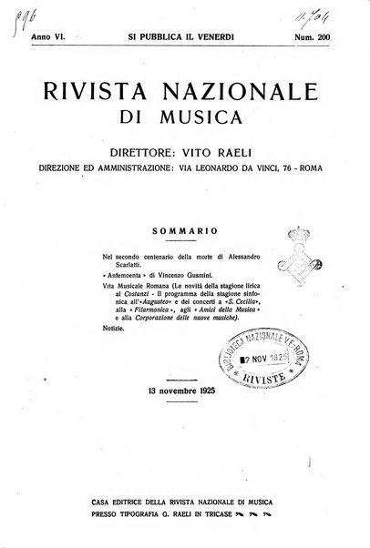 Rivista nazionale di musica