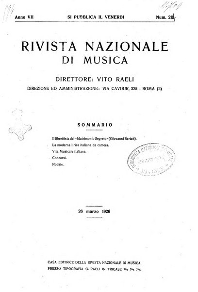 Rivista nazionale di musica