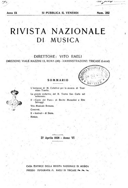 Rivista nazionale di musica