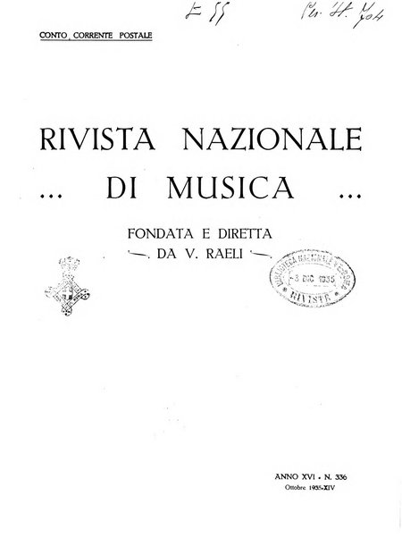 Rivista nazionale di musica