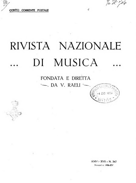 Rivista nazionale di musica