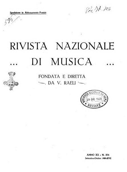 Rivista nazionale di musica