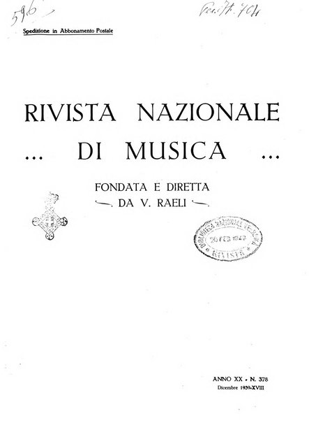 Rivista nazionale di musica