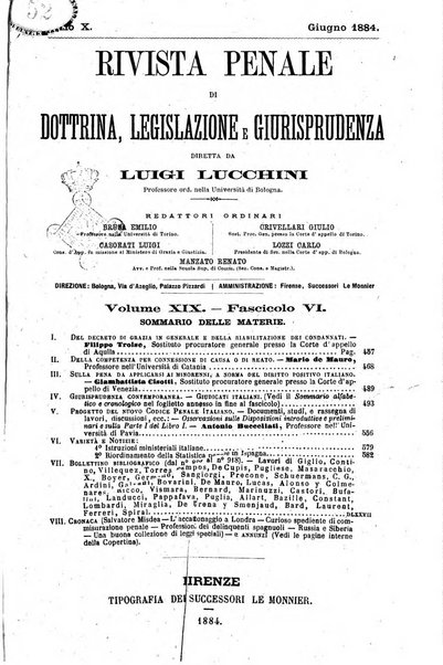 Rivista penale di dottrina, legislazione e giurisprudenza