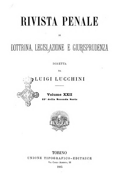 Rivista penale di dottrina, legislazione e giurisprudenza