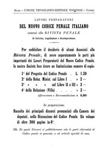 Rivista penale di dottrina, legislazione e giurisprudenza