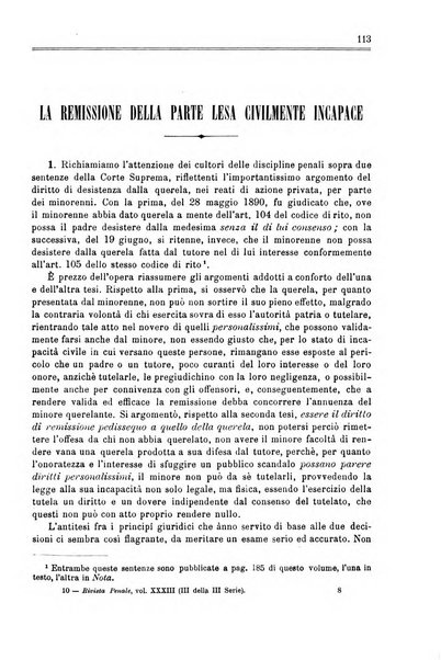 Rivista penale di dottrina, legislazione e giurisprudenza