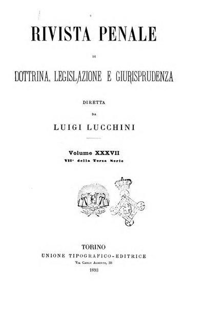 Rivista penale di dottrina, legislazione e giurisprudenza