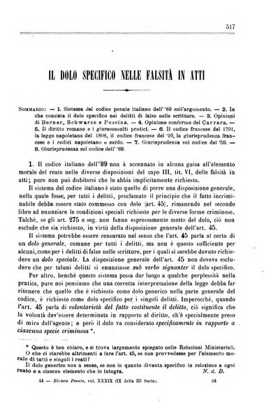 Rivista penale di dottrina, legislazione e giurisprudenza