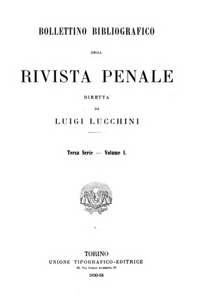 Rivista penale di dottrina, legislazione e giurisprudenza