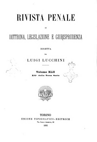 Rivista penale di dottrina, legislazione e giurisprudenza