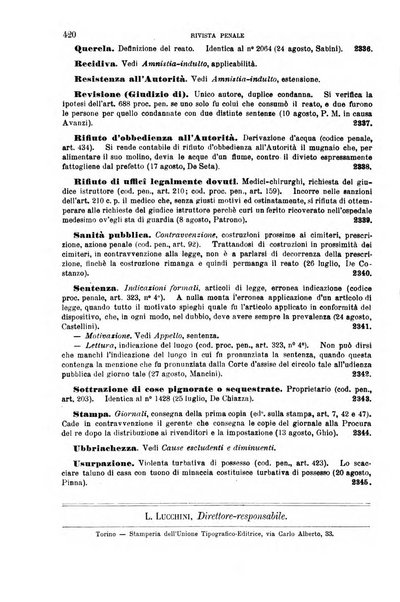 Rivista penale di dottrina, legislazione e giurisprudenza