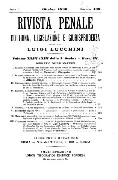 Rivista penale di dottrina, legislazione e giurisprudenza