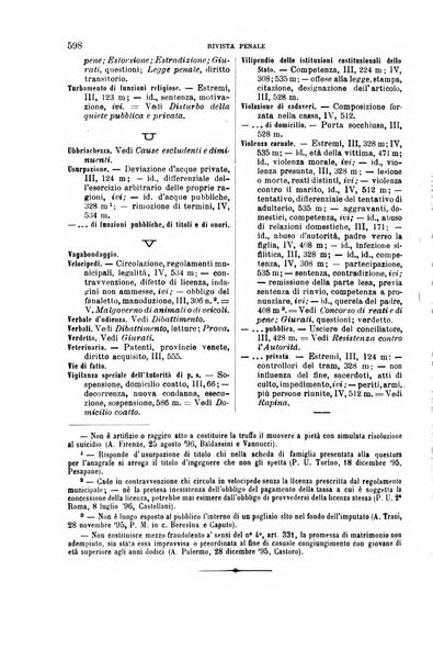 Rivista penale di dottrina, legislazione e giurisprudenza