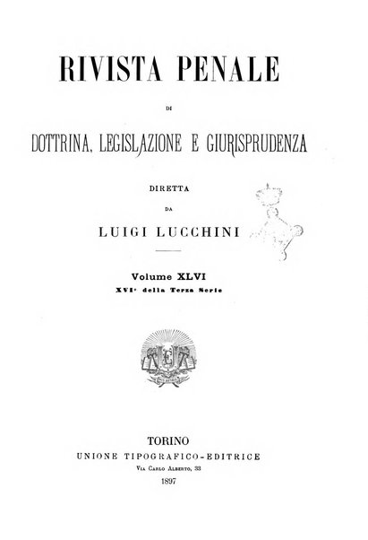 Rivista penale di dottrina, legislazione e giurisprudenza