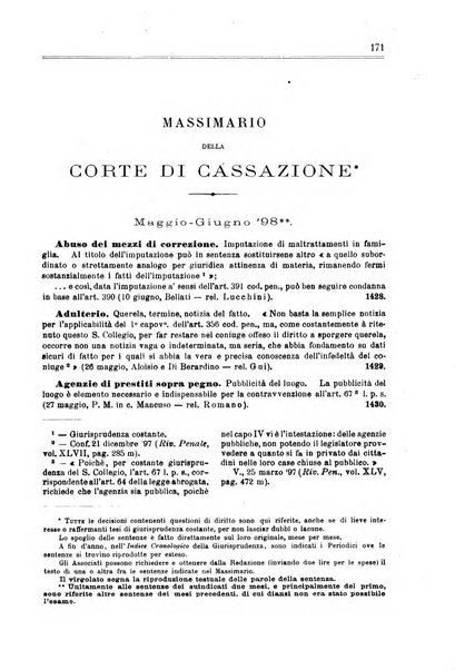 Rivista penale di dottrina, legislazione e giurisprudenza