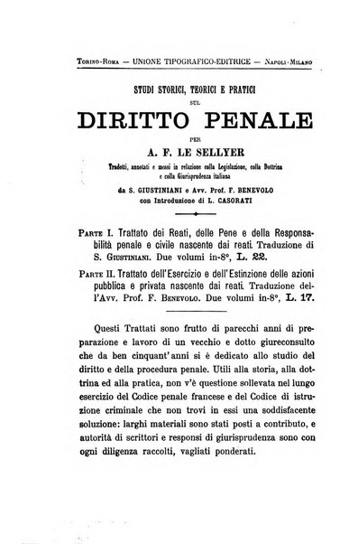 Rivista penale di dottrina, legislazione e giurisprudenza