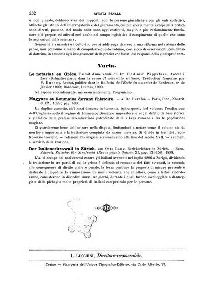 Rivista penale di dottrina, legislazione e giurisprudenza