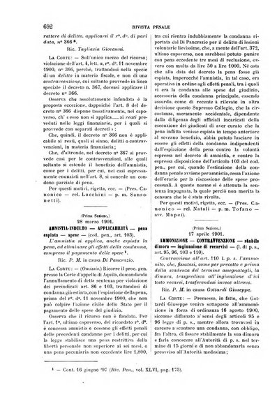 Rivista penale di dottrina, legislazione e giurisprudenza